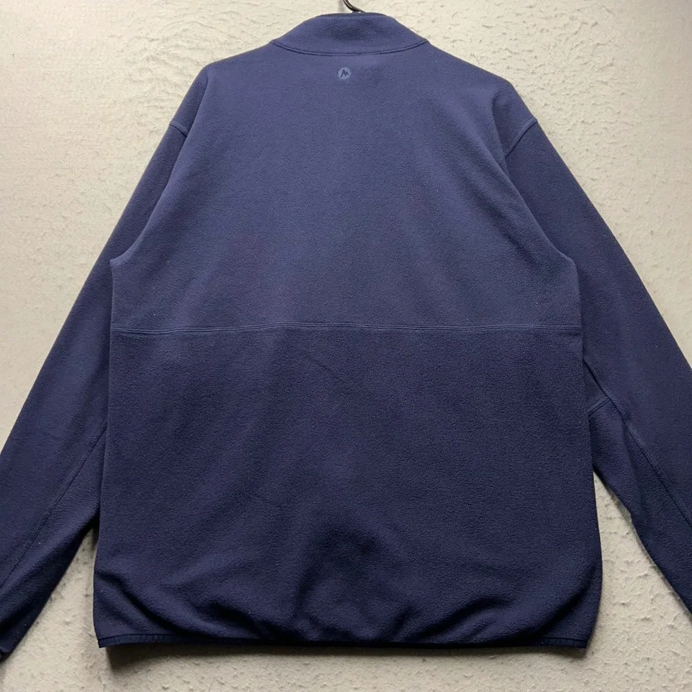 Marmot Mens XL Navy Blue Full Zip Fleece Jacket M12649 Recycled Outdoor Layer